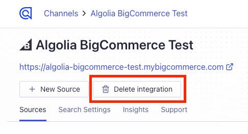 Delete integration