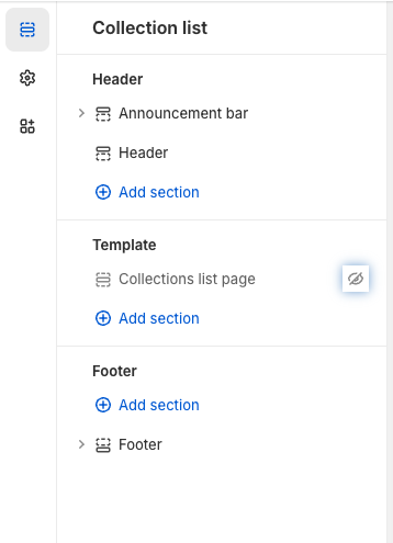 Turn off the default Collections list page